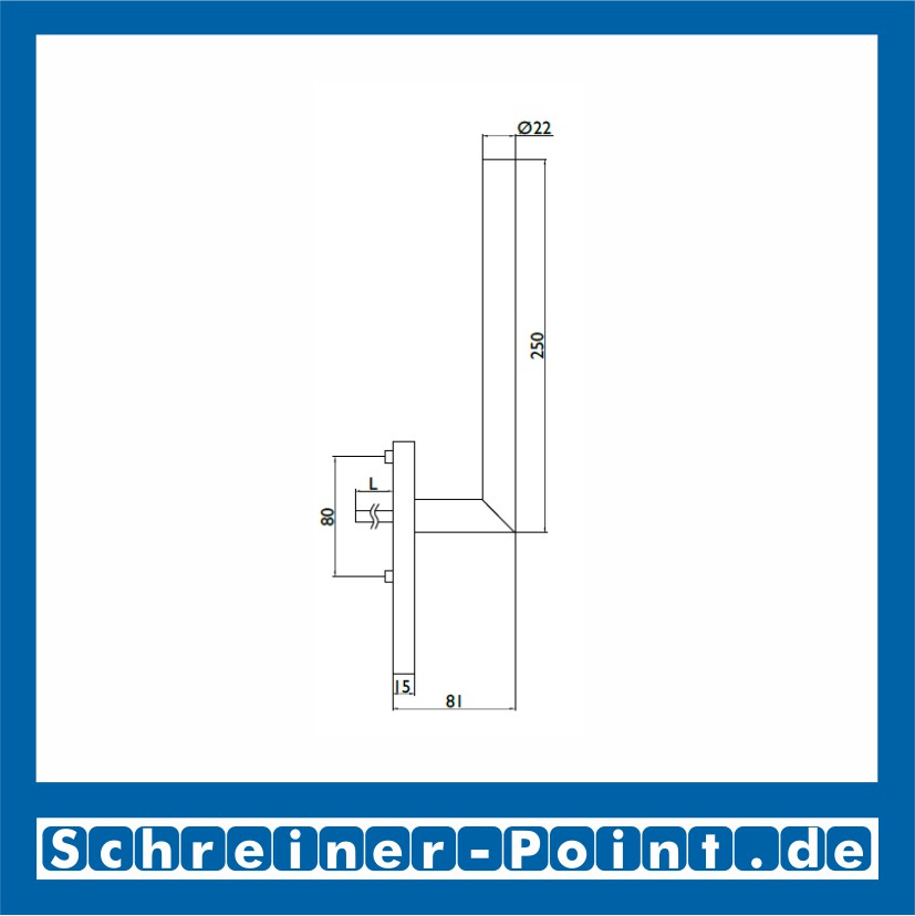 blaugelb Hebe- Schiebetürgriffe HSG 1010